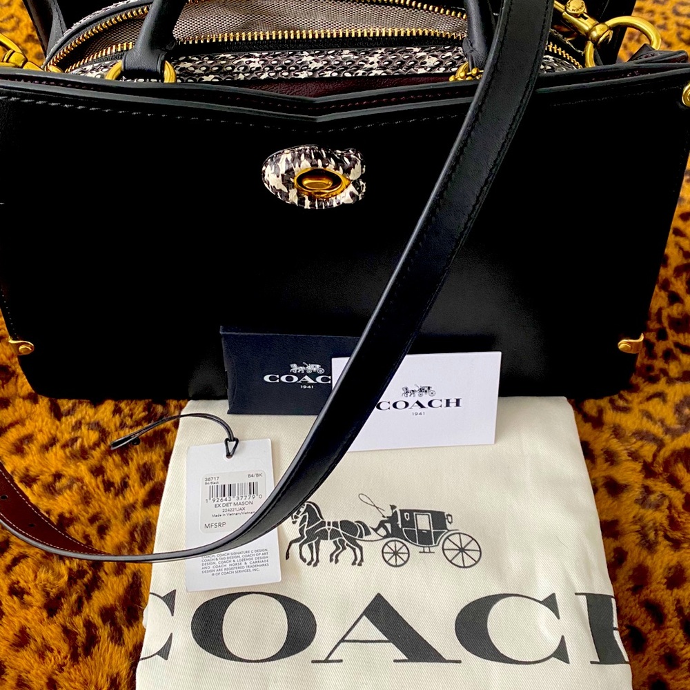 Coach 1941 Carryall Mason with snakeskin leather